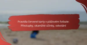 Pravidla červené karty v plážovém fotbale: Přestupky, okamžité účinky, odvolání